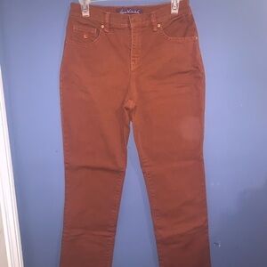 burnt orange jeans size 4 short